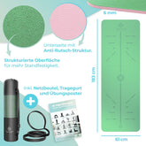 Yoga mat - Fitness mat - Sport mat - Anti slip - Extra dik - Groen